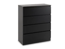 Seconique Seconique Malvern Black 4 Drawer Chest of Drawers