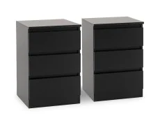 Seconique Malvern Black 4 Piece Large Bedroom Furniture Package