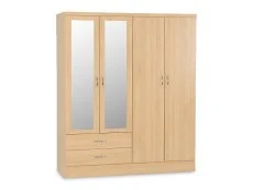 Seconique Nevada Sonoma Oak 4 Piece Large Bedroom Furniture Package