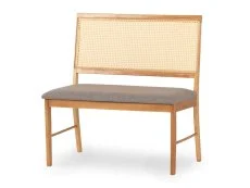 Seconique Ellis Oak and Rattan Dining Bench