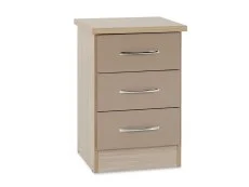 Seconique Seconique Nevada Oyster Gloss and Oak 4 Piece Large Bedroom Furniture Package