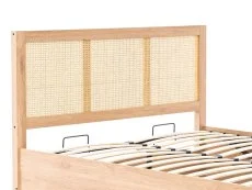 Birlea Furniture & Beds Birlea Croxley 5ft King Size Rattan and Oak Wooden Ottoman Bed Frame