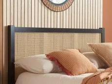 Birlea Birlea Croxley Rattan Black Wooden Bed Frame