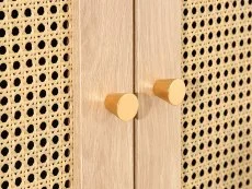 Birlea Birlea Croxley Rattan and Oak 2 Door 1 Drawer Wardrobe