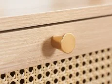 Birlea Birlea Croxley Rattan and Oak 3+2 Drawer Chest of Drawers