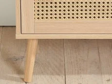 Birlea Birlea Croxley Rattan and Oak 7 Drawer Chest of Drawers