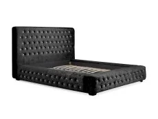 Birlea Furniture & Beds Birlea Grande 4ft6 Double Black Crushed Velvet Bed Frame