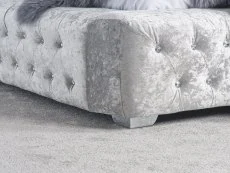 Birlea Birlea Grande Steel Crushed Velvet Bed Frame