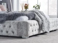 Birlea Birlea Grande Steel Crushed Velvet Bed Frame
