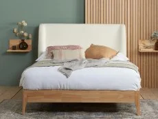 Birlea Birlea Halfden White Fabric Bed Frame