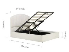 Birlea Birlea Monaco White Fabric Ottoman Bed Frame