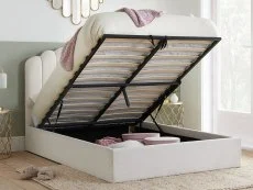 Birlea Birlea Monaco White Fabric Ottoman Bed Frame