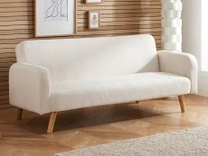 Birlea Furniture & Beds Birlea Micah White Fabric Sofa Bed