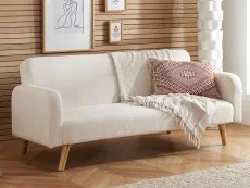 Birlea Furniture & Beds Birlea Micah White Fabric Sofa Bed