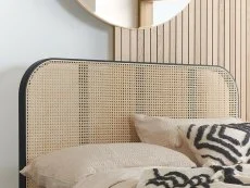 Birlea Birlea Margot Rattan Black Wooden Bed Frame