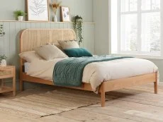 Birlea Birlea Margot Rattan Oak Wooden Bed Frame