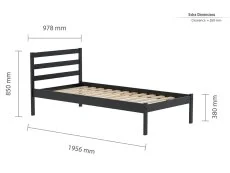 Birlea Birlea Luka Black Wooden Bed Frame