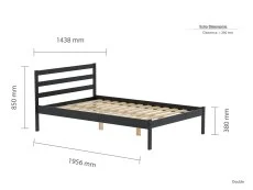 Birlea Furniture & Beds Birlea Luka 4ft6 Double Black Wooden Bed Frame