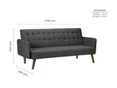 Birlea Birlea Hudson Grey Fabric Sofa Bed