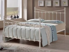 Time Living Clearance - Time Living Florida 5ft King Size Ivory Metal Bed Frame