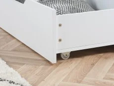 Birlea Furniture & Beds Birlea Alfie 3ft Single White Wooden 1 Drawer Bed Frame