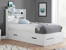 Birlea Birlea Alfie White Wooden 1 Drawer Storage Bed Frame
