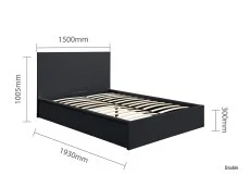 Birlea Birlea Oslo Black Wooden Ottoman Bed Frame