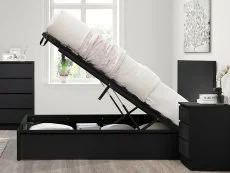 Birlea Birlea Oslo Black Wooden Ottoman Bed Frame