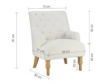 Birlea Birlea Padstow White Fabric Armchair