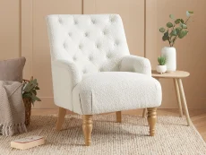 Birlea Furniture & Beds Birlea Padstow White Fabric Armchair