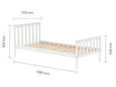 Birlea Furniture & Beds Birlea Oxford 3ft Single White Wooden Bed Frame