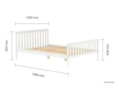 Birlea Furniture & Beds Birlea Oxford 4ft Small Double White Wooden Bed Frame