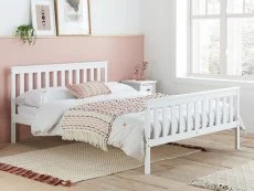 Birlea Furniture & Beds Birlea Oxford 4ft6 Double White Wooden Bed Frame