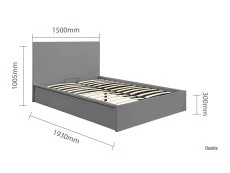 Birlea Furniture & Beds Birlea Oslo 4ft6 Double Grey Wooden Ottoman Bed Frame