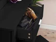 Birlea Birlea Evelyn Black 1 Drawer Storage Dressing Table and Stool