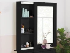 Birlea Birlea Evelyn Black 1 Drawer Storage Dressing Table and Stool