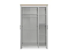 Birlea Furniture & Beds Birlea Highgate Grey and Oak 3 Door Mirrored Wardrobe