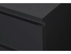 Birlea Birlea Oslo Black 2 Drawer Bedside Table