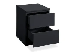 Birlea Birlea Oslo Black 2 Drawer Bedside Table