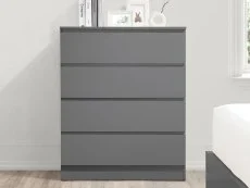 Birlea Birlea Oslo Grey 4 Drawer Chest of Drawers