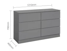 Birlea Birlea Oslo Grey 6 Drawer Chest of Drawers