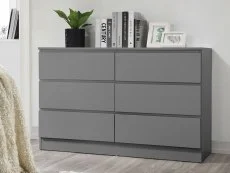 Birlea Birlea Oslo Grey 6 Drawer Chest of Drawers