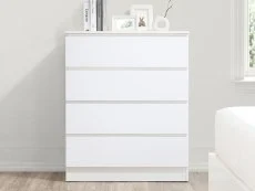 Birlea Birlea Oslo White 4 Drawer Chest of Drawers