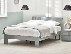 Julian Bowen Julian Bowen Manhattan Grey High Gloss Bed Frame