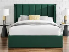 Limelight Limelight Sirius Emerald Green Fabric Ottoman Bed Frame