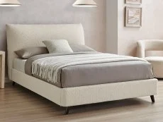 Limelight  Limelight Luna Pillow 5ft King Size Ivory Boucle Fabric Bed Frame