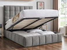 Limelight Limelight Estelle Square Dove Grey Boucle Ottoman Bed Frame