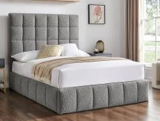 Limelight Limelight Estelle Square Dove Grey Boucle Ottoman Bed Frame