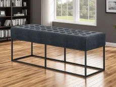 LPD Boden Steel Grey Fabric Bench