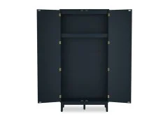 LPD LPD Bordeaux Rattan and Blue 2 Door Double Wardrobe